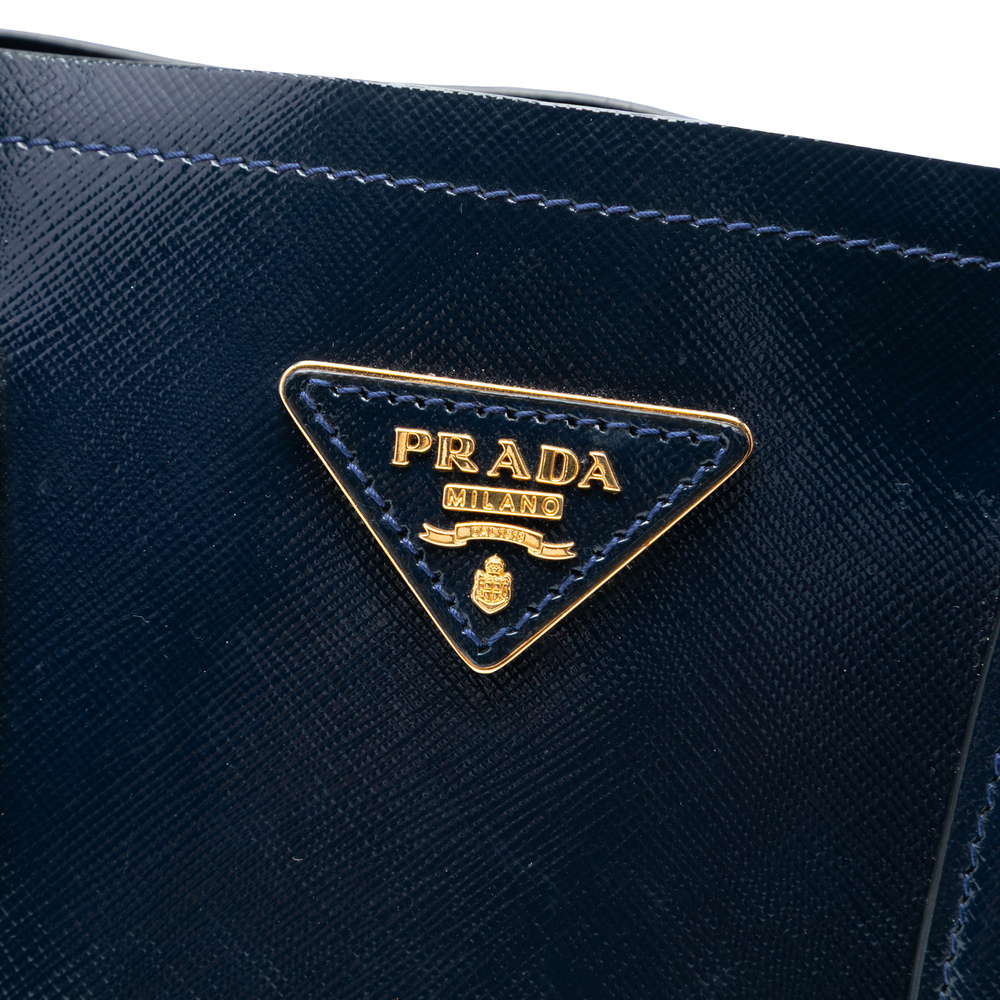Pre-Loved Prada Medium Saffiano Vernice Double Satchel - Picture 5 of 6